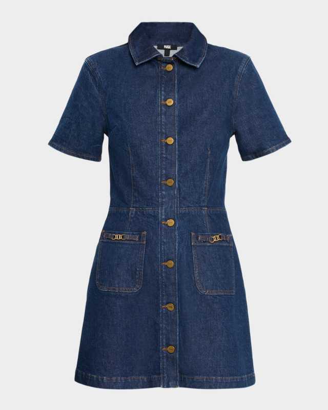 Clementine Tailored Denim Mini Dress